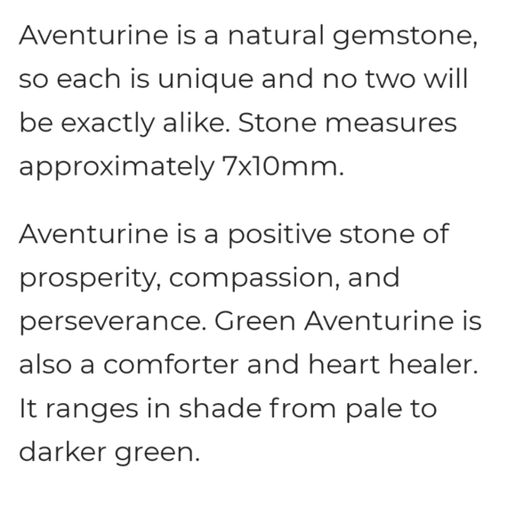 NWT Adventurine Stone with 18k gold plated earrings. - Picture 7 of 8